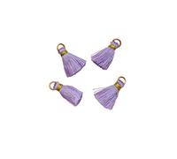Lot de 4 Petits Pompons Gland décoratif - Breloques - Charm - création - Couleur Mauve 22mm