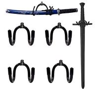 Lot de 4 petits supports muraux réglables pour épée ou poignard, hache, Keyblade - Affichage vertical ou horizontal - Votre épée est maintenue solidement au mur.