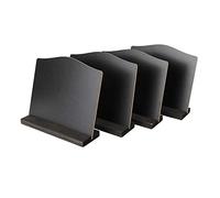 Lot de 4 petits tableaux noirs double face pour messages et notes avec base ornementale, cadeaux pour femmes, hommes, adultes et amis