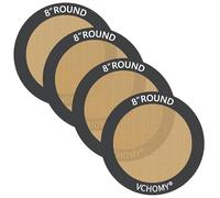 Lot de 4 petits tapis de cuisson en silicone, ronds de 20,3 cm, antiadhésifs, sans BPA, pour cookies, macarons, pain, pâtisserie, grille-pain (gris)