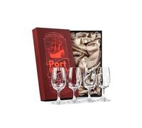 Lot de 4 petits verres à dégustation de vin de porto et dessert, sherry, cordial, apéritif | Lot de 4 petites gorges en cristal de 200 ml | Mini tige courte