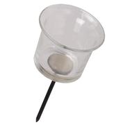 Lot de 4 photophores en verre transparent à planter o312 - Bougeoirs en métal pour couronnes chauffe-plats