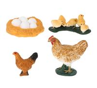 Lot De 4 Pièces Animaux Figurines Poule Cycle De Vie Jouets Éducatifs