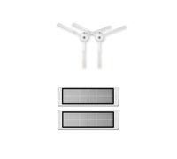 Lot de 4 pièces compatibles avec Xiaomi Robot Aspirateur Pièces de rechange Kit de nettoyage Filtre HEPA et brosses latérales