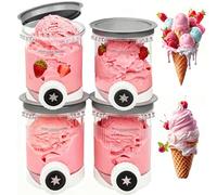 Lot de 4 pièces de rechange pour récipients Ninja Creami Swirl, sans BPA et passent au lave-vaisselle, compatibles avec le support de machine à glace Ninja Swirl, accessoires