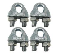 (Lot de 4 pièces) M10 12mm Ø Métal Galvanisé Élingues DIN 741 Serre-fil Serre-câble Serre-câbles U Bolt Attache de selle Câble métallique (4)