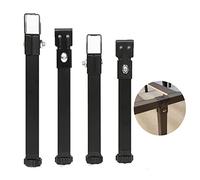 Lot de 4 Pied de Lit Universel,Pieds pour Sommier à Lattes Métal Meubles Support Pieds sans Perçage Hauteur Reglable pour Le Cadre Central Sommier à Lattes (26cm(10.2in))