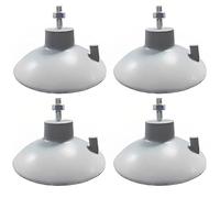 Lot de 4 pieds à ventouse avec vis pour coupe-frites industriels et commerciaux (gris)