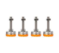 Lot de 4 pieds auto-nivelants, D60 x M12 x 150 en acier inoxydable 304 pour pieds de meubles robustes (modèle E)