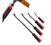 Lot de 4 pieds-biche en acier au chrome vanadium trempé avec poignée antidérapante et capuchon de gâche, pour voiture et ménage (20,3 cm, 30,5 cm, 45,7 cm, 61 cm)