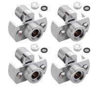 Lot de 4 pieds coudés, pièce de rechange universelle pour angle de maison et hôtel, adaptateur de douche réglable, robinet réglable et pied incurvé