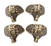 Lot de 4 pieds de boîte à bijoux rétro en bois pour boîtier, quincaillerie pour boîte à bijoux, protection d'angle pour meubles décoratifs