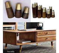 Lot de 4 Pieds de canapé en Bois Massif Pieds de Meubles de Cuisine en Bois d'hévéa Pieds de Meubles Pieds de Support de Remplacement Coniques Pieds d'armoire Pieds de lit Pieds de Table Bas