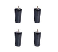 Lot de 4 pieds de canapé en bois noir, vis M8 en forme de cône en bois pour canapé, chaise, lit, placard, table à thé, meuble TV, meuble en bois (A12 cm)