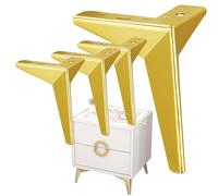 Lot de 4 Pieds de Canapé Metal,Triangle Pieds Courts de Meuble DIY Modernes pour Armoire Chaise Table Commode Buffet Canapé, Charge Jusqu'à 300 KG