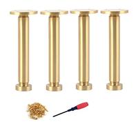 Lot de 4 pieds de canapé réglables en laiton massif de 30 cm de qualité supérieure pour armoire, table basse, meuble TV, salle de bain, canapé et chaise, pieds de meubles en métal durable