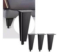 Lot de 4 pieds de canapé réglables en métal - 15 cm - Pieds en T noirs pour meubles, soutien parfait pour tables basses, armoire, meuble TV, table de chevet