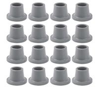 Lot de 4 pieds de chaise en caoutchouc avec extrémités antidérapantes de 60 mm avec insert en métal pour chaises de douche, tabourets, bancs, tuyaux de 28 à 30 mm, gris