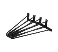 Lot de 4 pieds de coussin en métal noir de 40,6 cm avec vis | table, protection de sol, vis, meubles à faire soi-même, table basse, table à manger, table d'ordinateur portable