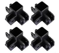 Lot de 4 pieds de mât central compatibles avec tubes carrés de 34 x 34 mm Composants en plastique conçus pour des structures de 3 x 6 m