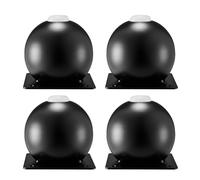 Lot de 4 Pieds de Meuble Boule, 12cm Pieds en Métal Ronds, Pied de Rechange Canapé Moderne pour Armoires Tables Bureaux Meubles Bibliothèques(Noir,10cm/3.9in)