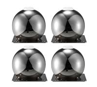 Lot de 4 Pieds de Meuble Boule, 12cm Pieds en Métal Ronds, Pied de Rechange Canapé Moderne pour Armoires Tables Bureaux Meubles Bibliothèques(Gray,10cm/3.9in)