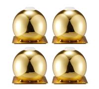 Lot de 4 Pieds de Meuble Boule, 12cm Pieds en Métal Ronds, Pied de Rechange Canapé Moderne pour Armoires Tables Bureaux Meubles Bibliothèques(Gold,10cm/3.9in)