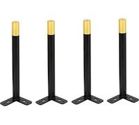 Lot de 4 Pieds de Meuble En Métal, Pieds D'Armoire Cylindriques En Fonte, Pieds de Table de Bureau Réglables, Métal Robuste ? Design Industriel, Réglable : 1 Cm, Charge Maximale : 1 000 Kg/Black D/20C