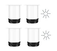 Lot de 4 Pieds de Meuble réglables, Blancs/Noirs, avec vis, Ronds en Acier Inoxydable, pour canapé-lit, Bureau, Table Basse, Blanc, 30 cm (11,8 po).