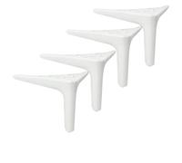 Lot de 4 pieds de meuble triangulaires en métal noir - Pieds de canapé, table et armoire modernes pour canapé, chaise, pouf - Pieds de remplacement élégants de 12 cm pour la décoration intér