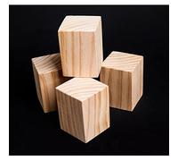 Lot de 4 pieds de meubles carrés réglables en bois pour canapé, lit, chaise, bricolage, amélioration de la maison, 9 x 9 x 8 cm, design robuste et élégant