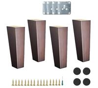 Lot de 4 pieds de meubles coniques en bois massif - Pieds de rechange pour canapés et tables - Durable - Pour chaises et ottomans
