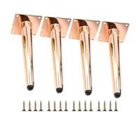 Lot de 4 pieds de meubles coniques en métal - 20 cm - Robustes - Pour canapé, table, fauteuil, ottoman - Mise à niveau élégante pour projets de bricolage