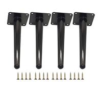 Lot de 4 pieds de meubles coniques en métal - 20 cm - Robustes - Pour canapé, table, fauteuil, ottoman - Mise à niveau élégante pour projets de bricolage