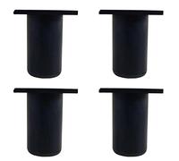 Lot de 4 pieds de meubles de cuisine en Aluminium - Réglables - Ronds - pied de support pour canapé de meuble capacité de charge 100 kg-8cm-Noir