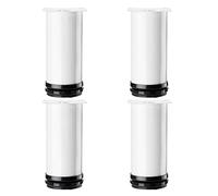 Lot de 4 Pieds de Meubles en Acier Inoxydable, Pieds de Table Noirs/Blancs, Hauteur réglable : 0 à 15 mm, Pieds de Remplacement pour canapé, Table Basse, Armoire, lit, Bureau et Autres Meubles, blan