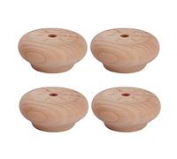 Lot de 4 pieds de meubles en bois de 35 mm de diamètre pour canapé, chaise et armoire - Support durable pour décoration d'intérieur, design élégant et robuste.
