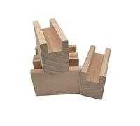 Lot de 4 pieds de meubles en bois de pin naturel pour canapé, lit, meuble TV, table basse (10 x 5,2 x 5 cm)