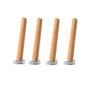 Lot de 4 pieds de meubles en bois massif, 6 cm-70 cm, hauteur réglable, forme de cône avec plaque de montage, vis et antidérapants, parfaits pour canapé, chaise, table (taille : 70 cm, couleur : A)