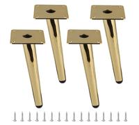 Lot de 4 pieds de meubles en métal coniques de rechange pour canapé, commode, table de chevet, chaise, 10 cm de hauteur