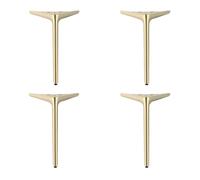 Lot de 4 pieds de meubles en métal en forme de triangle - Pieds de rechange pour armoires de salle de bain, tables de chevet, chaises - 300 mm - Noir