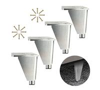 Lot de 4 Pieds de Meubles en métal, Hauteur réglable, Pieds de Table à Monter soi-même, Pieds de Remplacement pour Salle de Bain/Cuisine, Noir/Or/Argent, pour Table Basse, armoires, canapés, Bureaux