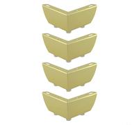 Lot de 4 pieds de meubles en métal robuste avec cadre de support triangulaire pour canapé, armoire, table, étagère et barre de petit-déjeuner, facile à installer, construction en fer, or, argent ou