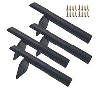 Lot de 4 pieds de meubles modernes en métal noir/doré/argenté de 20 cm - Pieds de remplacement élégants pour table, armoire, canapé, table basse - Supports de pieds de meubles durables à mon