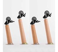 Lot de 4 pieds de meubles Nature en bois massif pour armoire, chaise, commode, table de soporte, parfaits pour meuble à thé, meuble TV, table de chevet