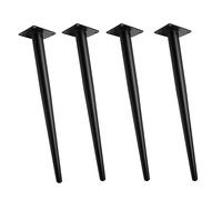 Lot de 4 Pieds de Meubles Obliques en Métal,Pieds de Table Obliques,Pieds de Meubles de Cône,Pieds de Meuble de Remplacement pour Armoires Canapés Chaise Commode,Noir (60cm/23.6in)