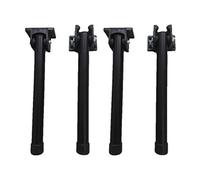 Lot de 4 pieds de meubles pliables invisibles - Noir - 26 cm - Accessoires de quincaillerie pour le rangement et l'assemblage facile