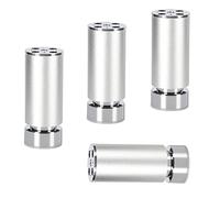 Lot de 4 pieds de meubles réglables en alliage d'aluminium pour canapé, table, lit et armoire, 30 cm, argenté, parfaits pour commodes, tables de chevet, meubles TV
