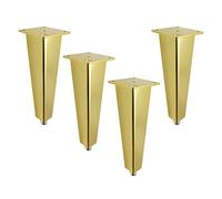 Lot de 4 pieds de meubles réglables en métal - 10 cm - En aluminium - Idéal pour les tables de chevet - Support robuste pour décoration d'intérieur