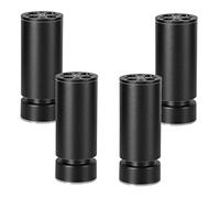 Lot de 4 pieds de meubles réglables en métal de 35 cm en alliage d'aluminium noir pour canapés, lits, armoires, tables de chevet et commodes, parfaits pour la décoration de la maison.